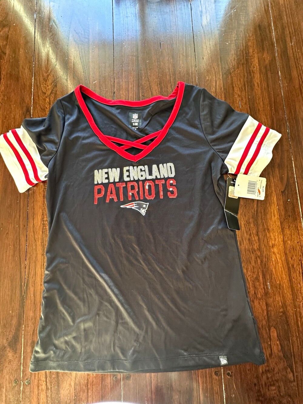 New Era New England Patriots NFL Navy Red White Shirt, women's  Size M
